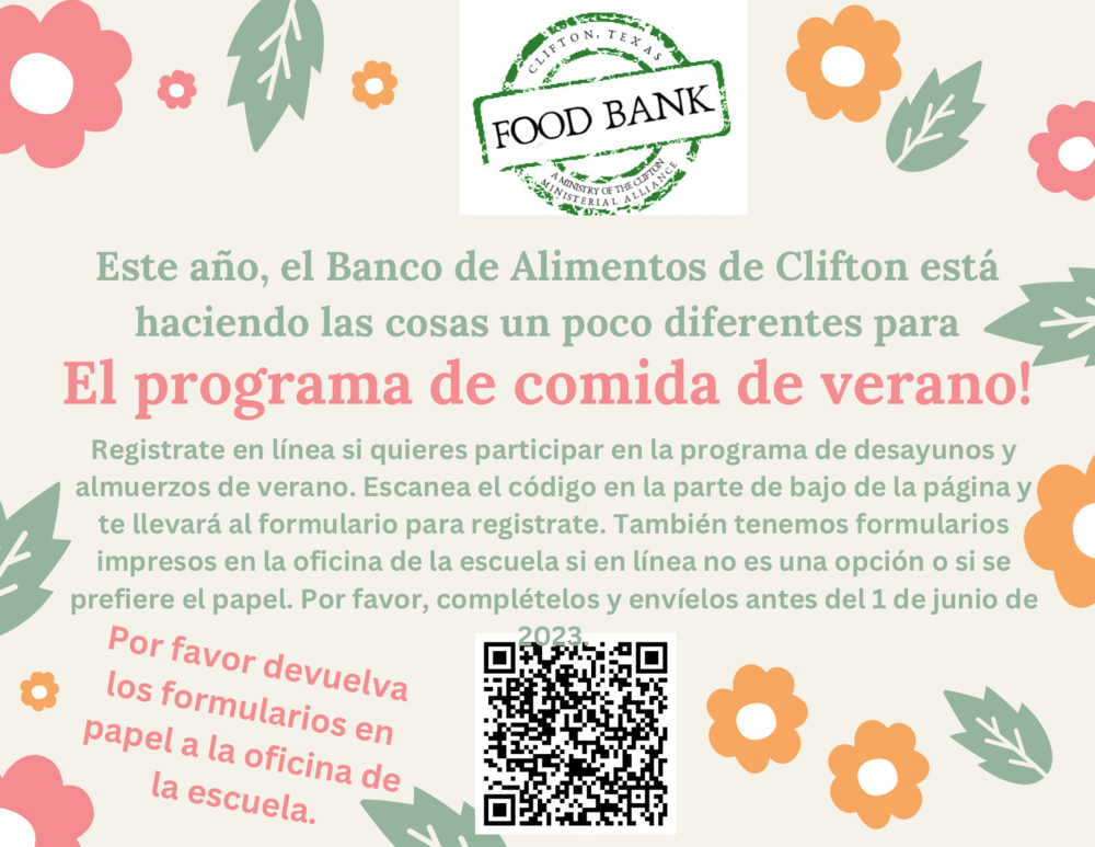 Clifton Food Bank Summer Food Program
