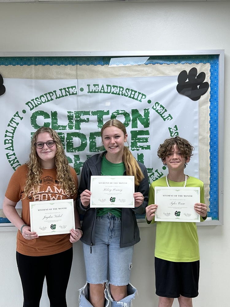 Students of the Month for May