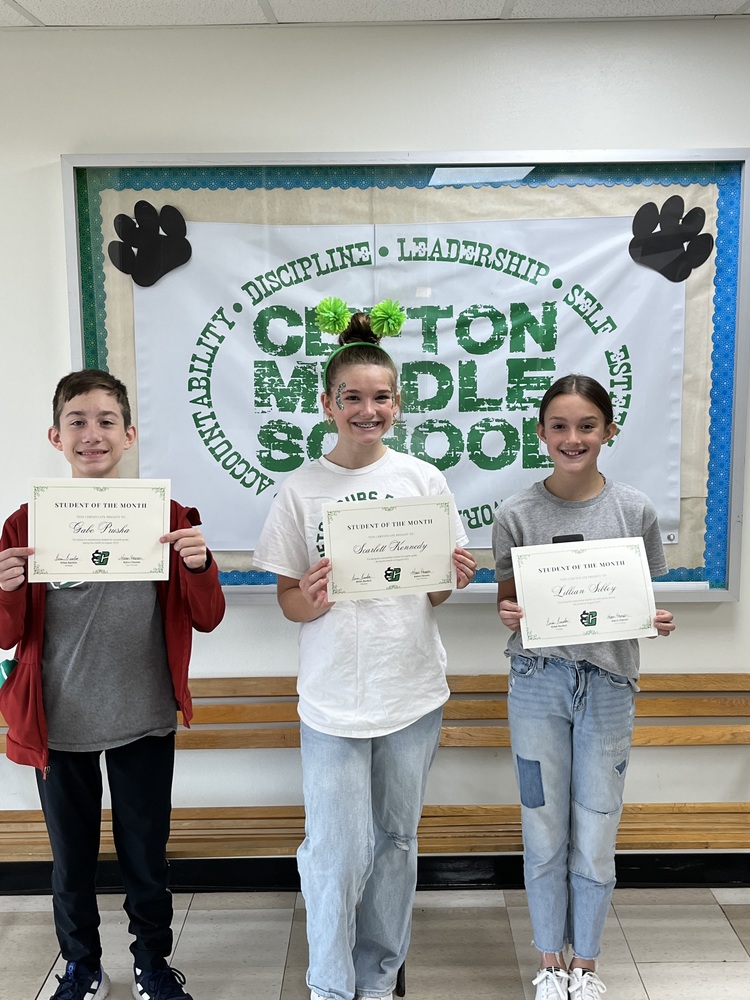 CMS Students of the Month for August